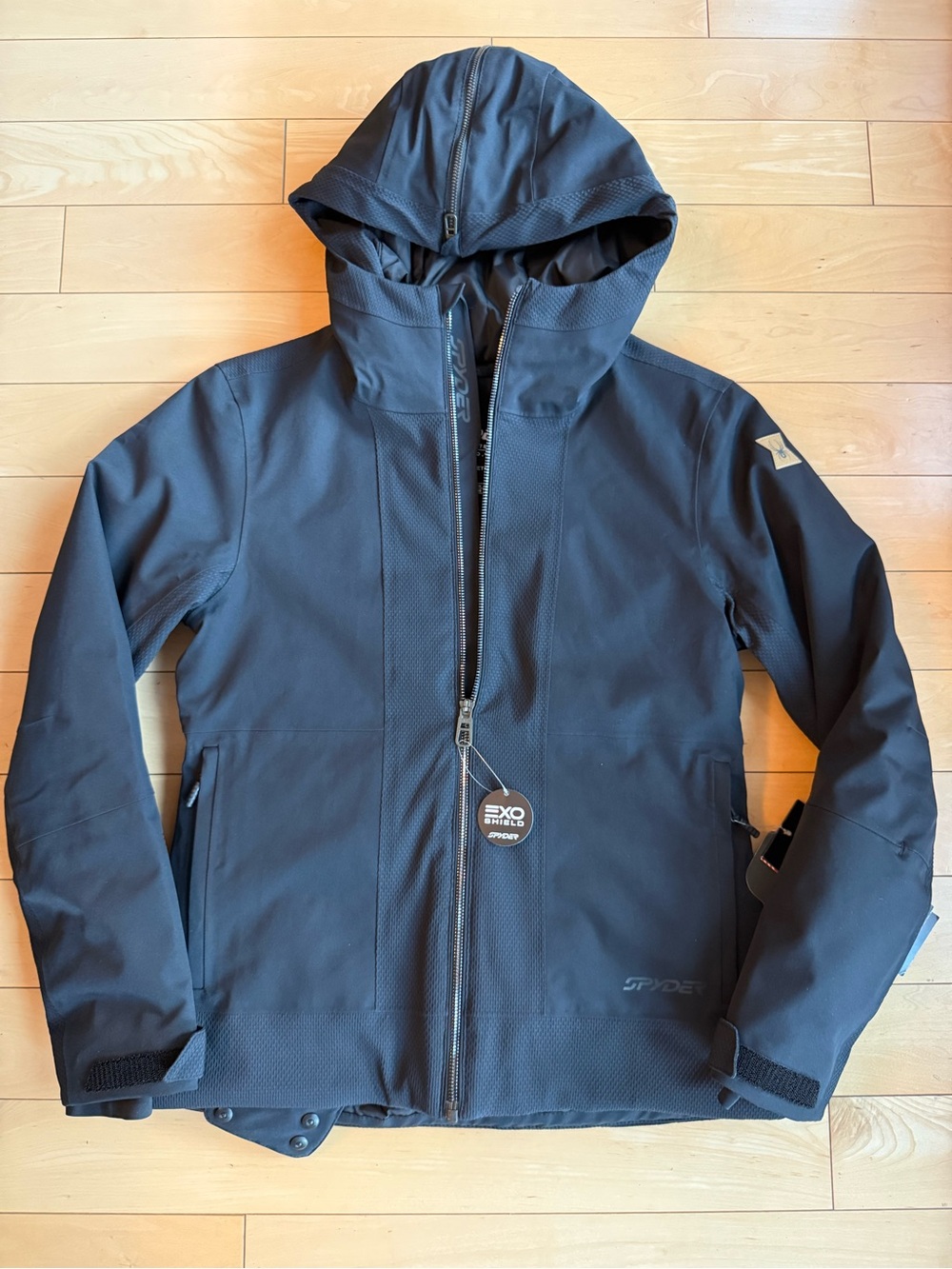 Spyder Men's Navy Hooded Softshell Raincoat
